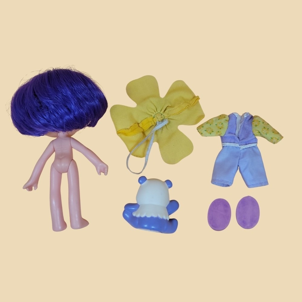 VTG Strawberry Shortcake Almond Tea Doll Marza Panda Pet Comb Kenner 1983 - Picture 4 of 9